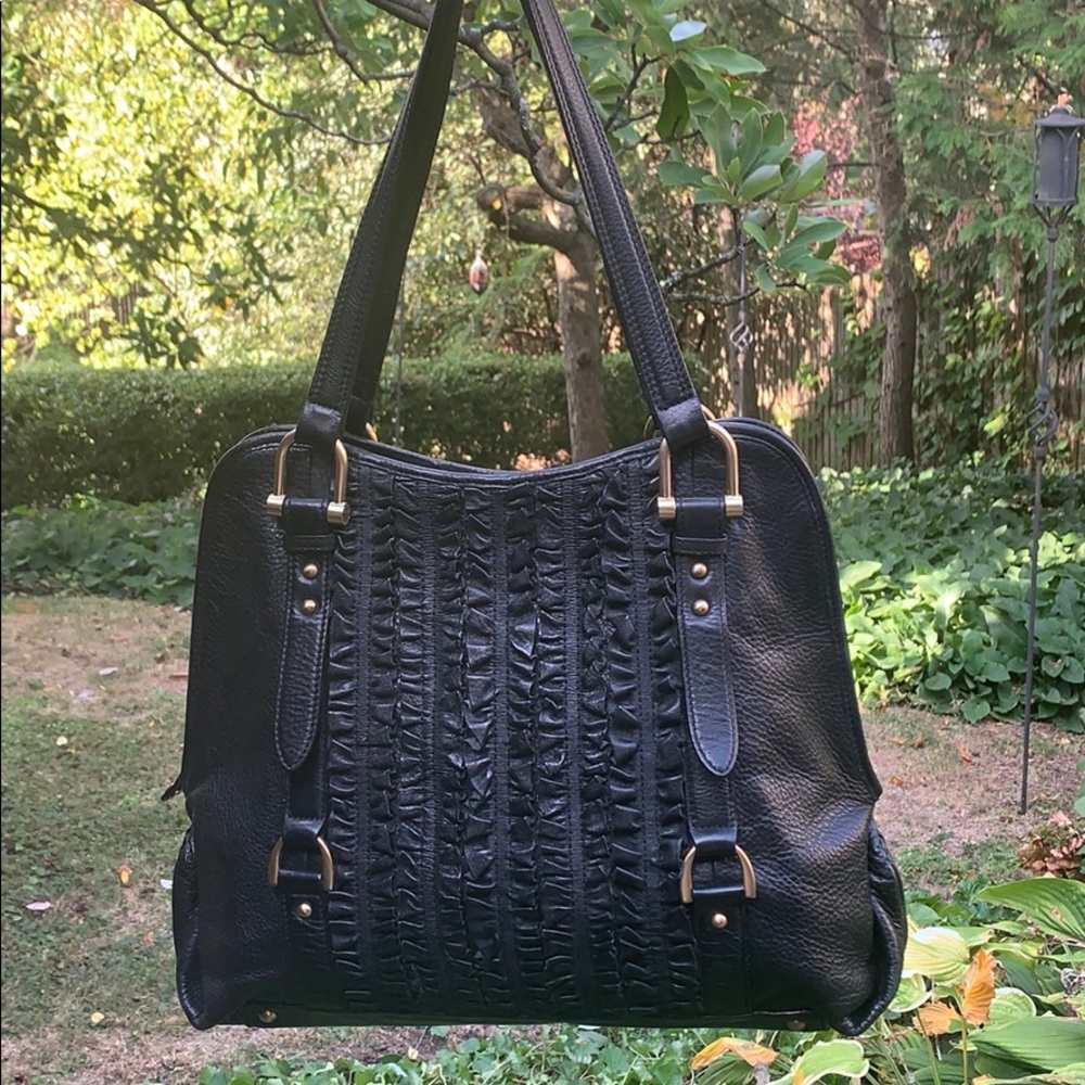 Tahari leather tote